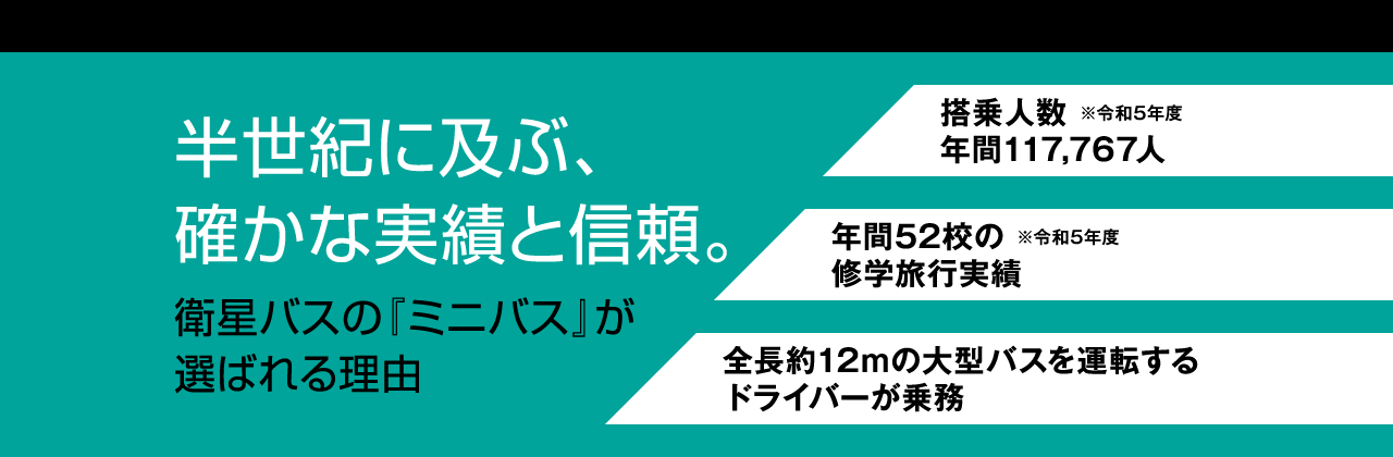 半世紀に及ぶ、確かな実績と信頼。衛星バスの『ミニバス』が選ばれる理由